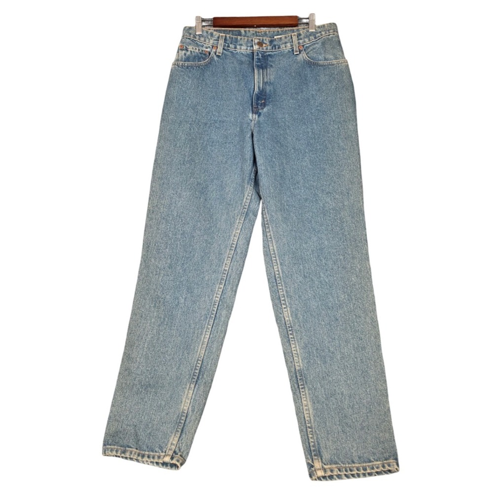 Levis 551 Relaxed Fit Tapered Leg Light Wash Jeans Womens 14 MED 90s Peurto Rico